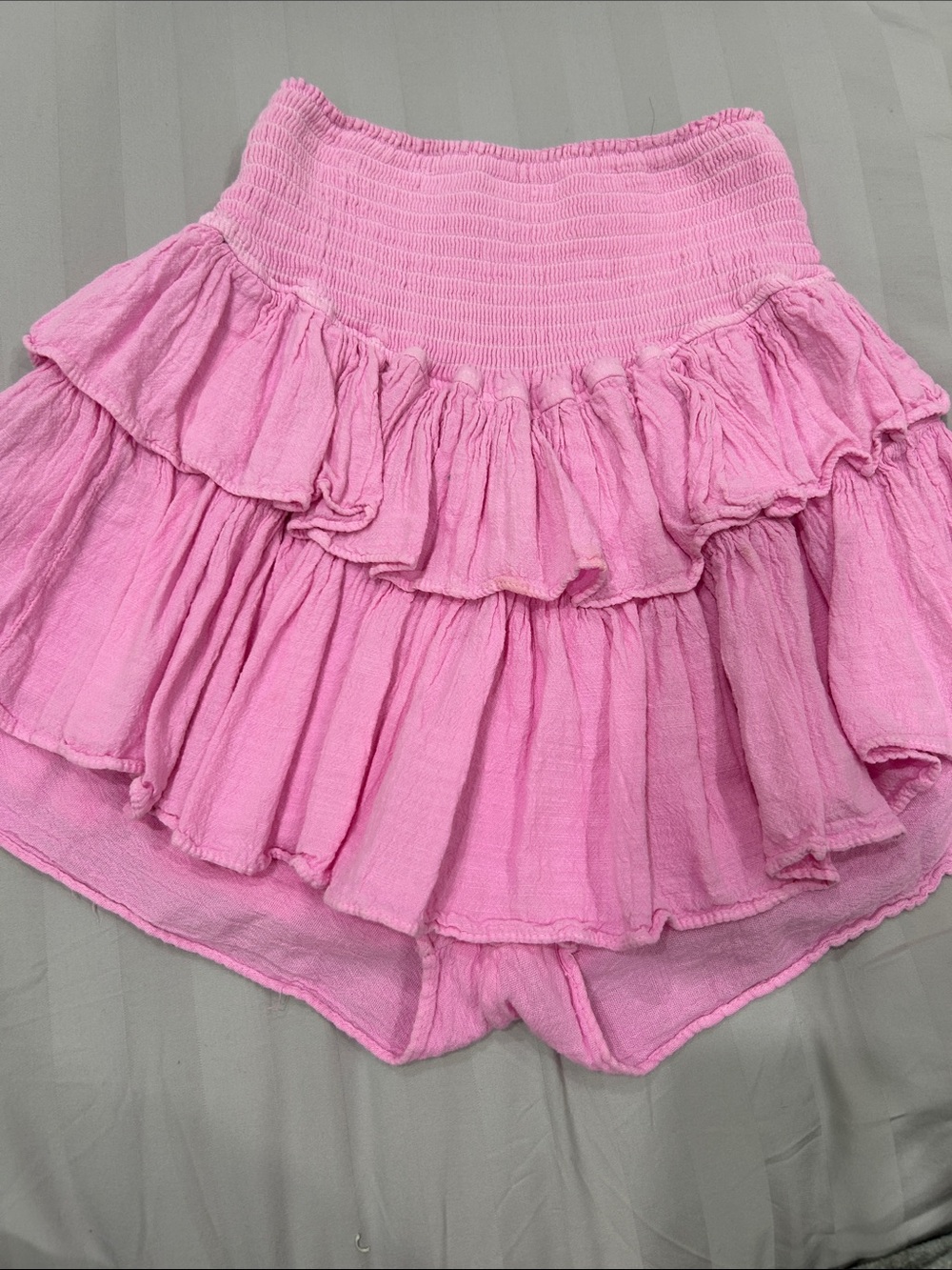 Blanco by Nature Pink Ruffle Tiered Skirt Skort Junior M